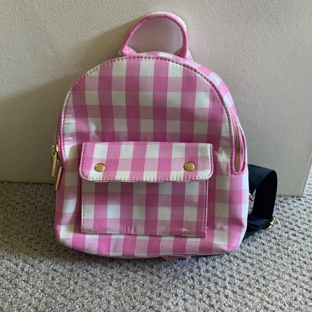 Pink SKINNYDIP Gingham Print mini Backpack